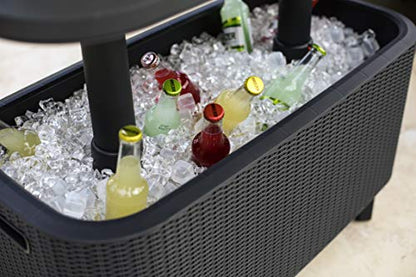 Keter Bevy BAR Cocktail Table, Polypropylene, Anthracite Grey